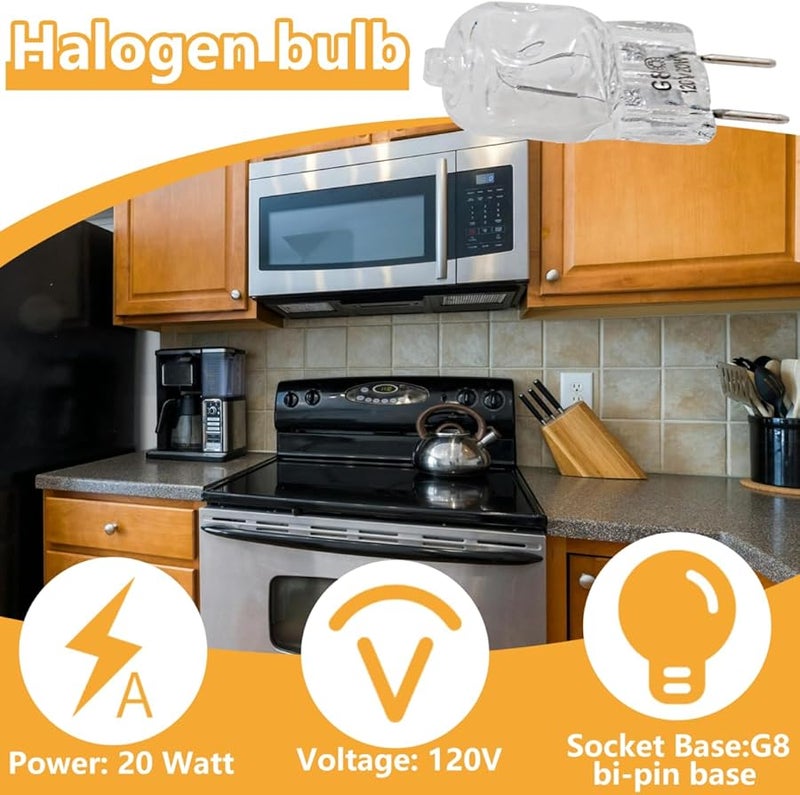 Leewuios 10 Pack Halogen Stove Light Bulbs Compatible for GE Samsung Kenmore Maytag Over Range Microwave - Image 3